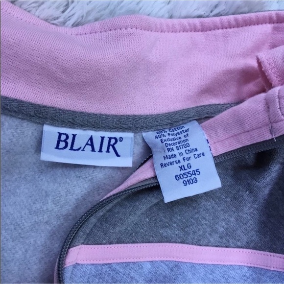 Blair full zip up jacket Woman’s size XL grays and pinks front pockets - Picture 12 of 14